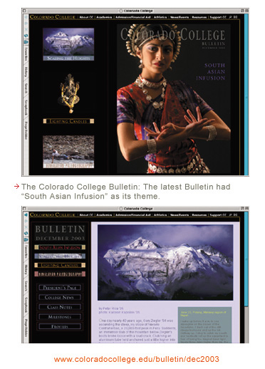 Online version of the Colorado College Bulletin, December 2003