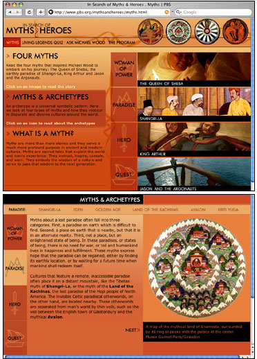In Search of Myths and Heroes on PBS.