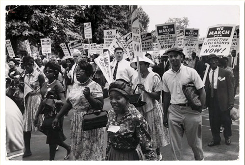 Participants at the March on Washington for Jobs and Freedom, on August 28, 1963. (NARA)